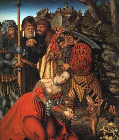 Lucas Cranach der ltere: Martyrium der Heiligen Barbara, 1510-15, im Metropolitan Museum of Art, New York